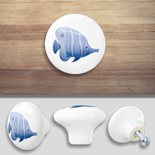 Blue Tropical Fish Cartoon Cabinet Knob Door Pull