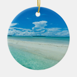 Blue tropical seascape, Palau Ceramic Ornament