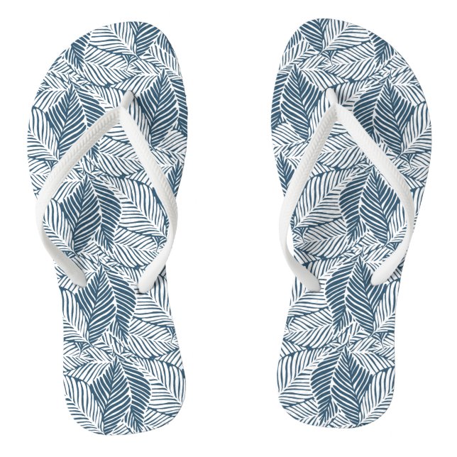 Blue Tropical Thongs (Footbed)