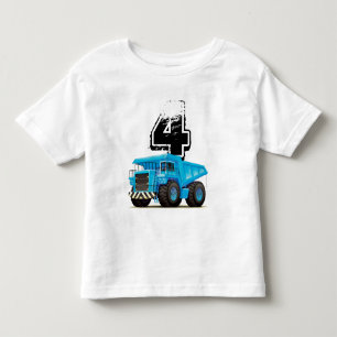 Blue Truck 4th Birthday Toddler T-Shirt
