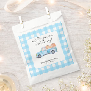 Blue Truck A Little Pumpkin Fall Baby Shower Favour Bag