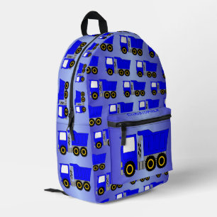 Blue Truck Design Personalised Printed Backpack