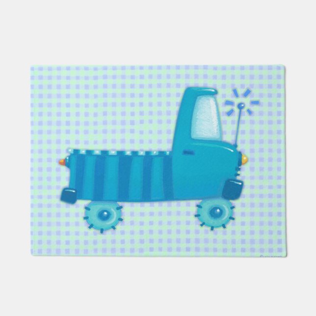 Blue Truck Doormat (Front)