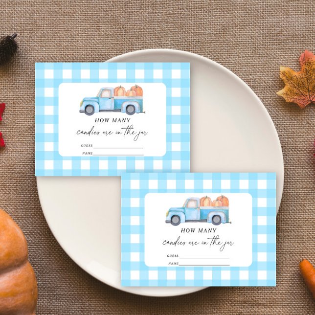 Blue truck - guess how many candies are in the jar enclosure card (Creator Uploaded)