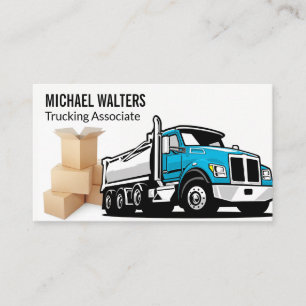 Blue Truck Illustration Boxes Business Card