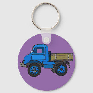 Blue truck key ring