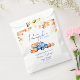 Blue Truck & Little Pumpkin on The Way Baby Shower Favour Bag