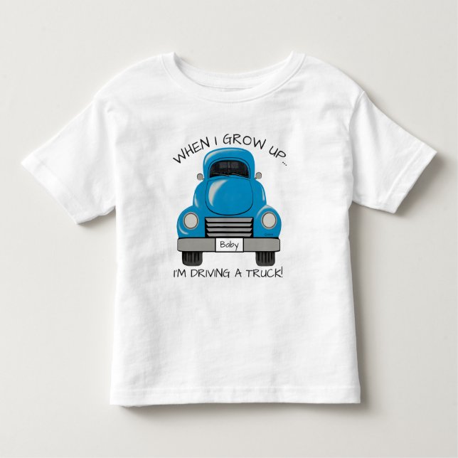 Blue Truck Personalised  Shirt (Front)