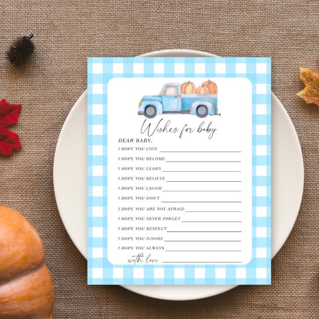 Blue truck pumpkin - Wishes for baby game (Creator Uploaded)