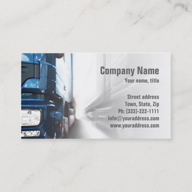 Blue Truck - Transportation & Logistics  Card (Front)