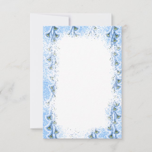 Blue Trumpet Blank Invitation Template (Front)