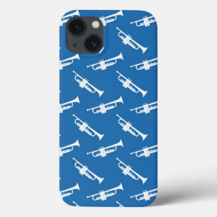 Blue Trumpet Player Marching Band Themed iPhone 13 Case