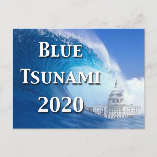 Blue Tsunami Election 2020 Postcard (Front)