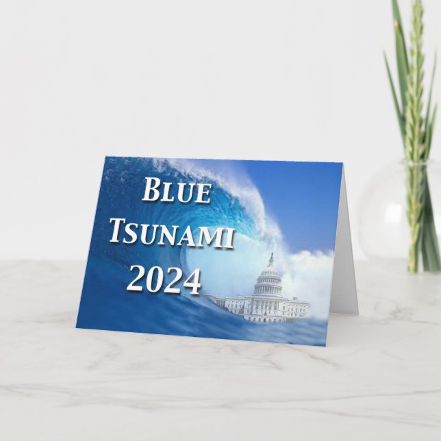 Blue Tsunami Election 2024 Card (Front)