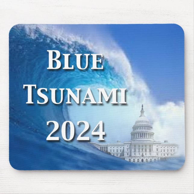 Blue Tsunami Election 2024 Mouse Pad (Front)