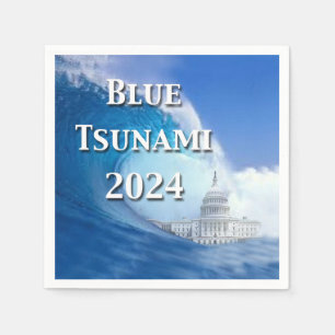 Blue Tsunami Election 2024 Napkin