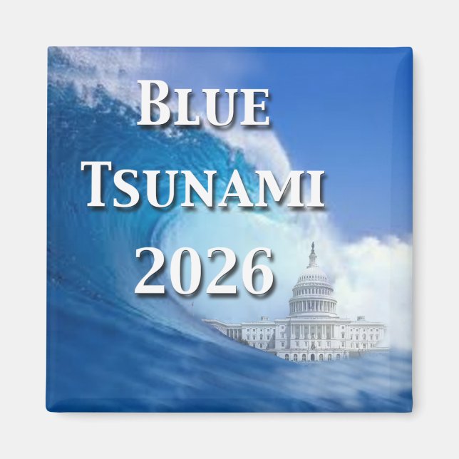 Blue Tsunami Election 2026 Magnet (Front)