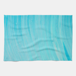 Blue Tube Wave Cool Teal Water Tea Towel