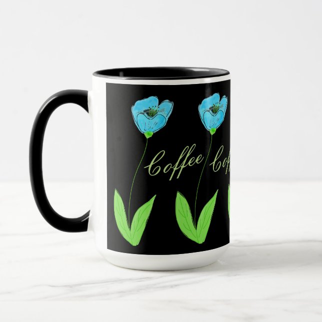 Blue Tulip Designer Mug (Left)