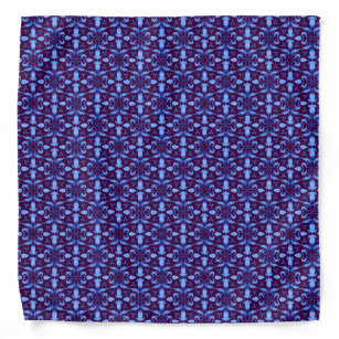Blue tulip flower graphic pattern  bandana