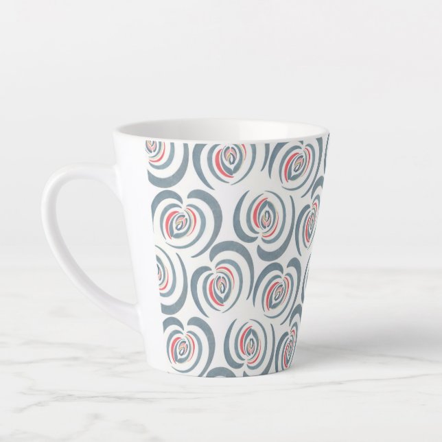 Blue tulip latte mug (Left)