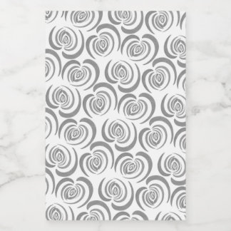 Blue tulip shades of gray food label