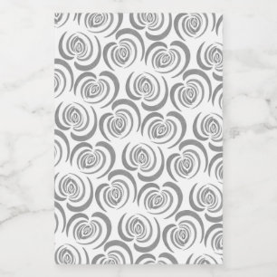 Blue tulip shades of grey food label