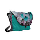 blue tulips messenger bag