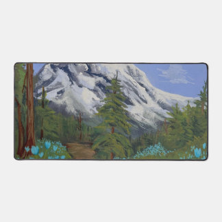Blue Tulips on a hike Desk Mat