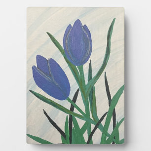 Blue Tulips  Plaque