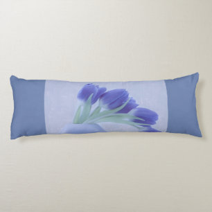 Blue Tulips Still Life Body Cushion