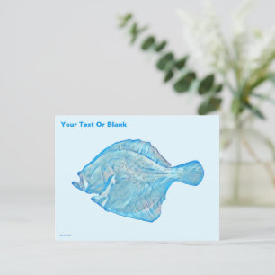 Blue Turbot Postcard