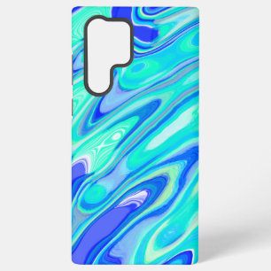 Blue Turquoise Abstract Marble Liquid Texture Samsung Galaxy Case