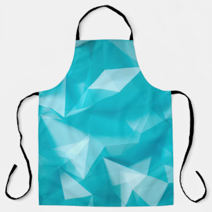 Blue, turquoise background with crystals, triangle apron