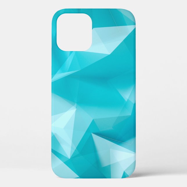 Blue, turquoise background with crystals, triangle Case-Mate iPhone case (Back)