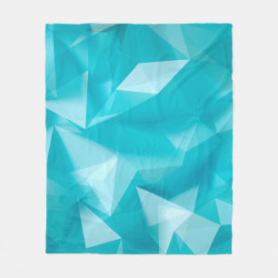 Blue, turquoise background with crystals, triangle fleece blanket
