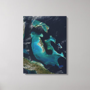 Blue Turquoise Bahamas Stretched Canvas Print