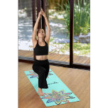 Blue Turquoise Floral Mandala Yoga Mat<br><div class="desc">Blue Turquoise Yoga Mat with elegant Colourful floral mandala flower design and Namaste text in centre. Yoga Instructor Gift,  Spiritual Gift,  Meditation Gift,   Use personalise this template option to change the text | Use customise further option to change the text style,  size and colour if required.</div>