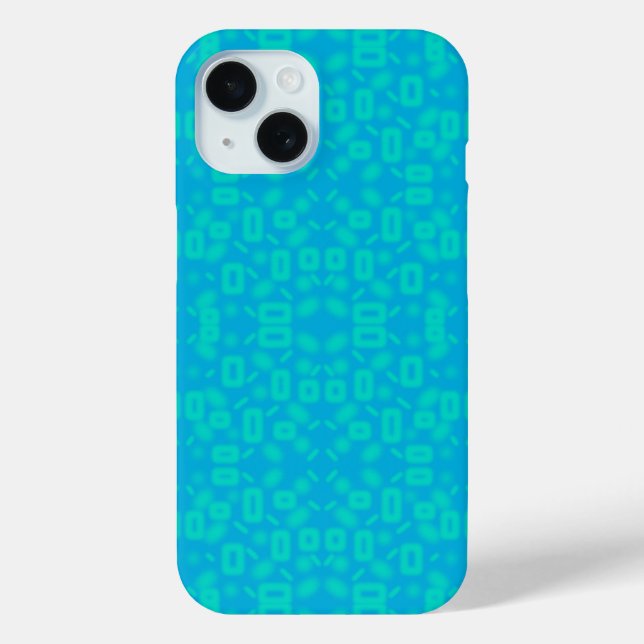 Blue Turquoise Frosted Glass Pattern Abstract Art  Case-Mate iPhone Case (Back)