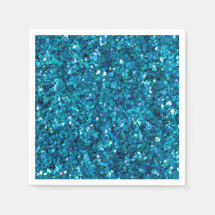 Blue Turquoise Glittering Napkin