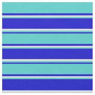 Blue, Turquoise & Lavender Pattern Fabric