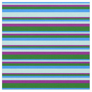 Blue, Turquoise, Purple, and Dark Green Coloured Fabric