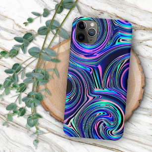 Blue Turquoise Purple Pink Spiral Art Pattern Case-Mate iPhone Case