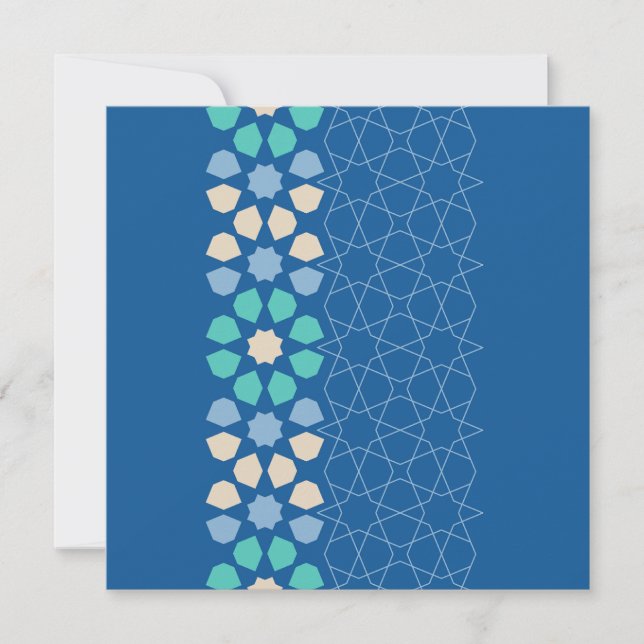 Blue Turquoise Tranquillity Holiday Card (Front)
