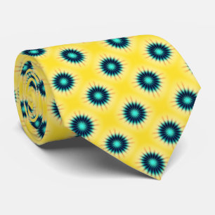 Blue Turquoise Yellow Tie