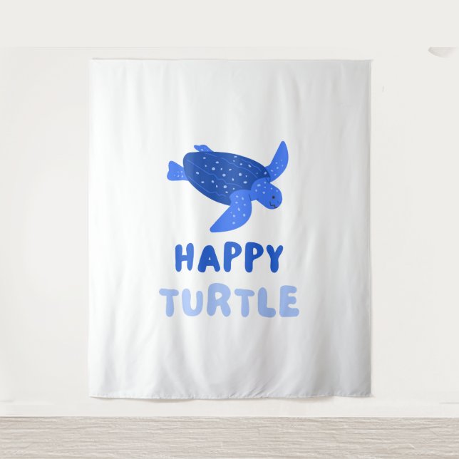 Blue Turtle Environment Earth Save Our Planet Tapestry (Front)