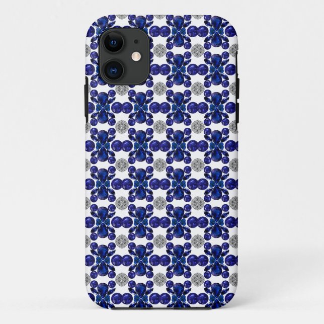 Blue Turtle Pattern Case-Mate iPhone Case (Back)