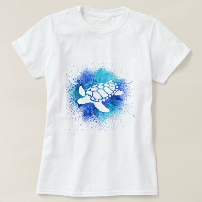 Blue Turtle T-Shirt (Design Front)
