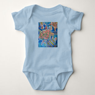 Blue Turtles baby romper Baby Bodysuit