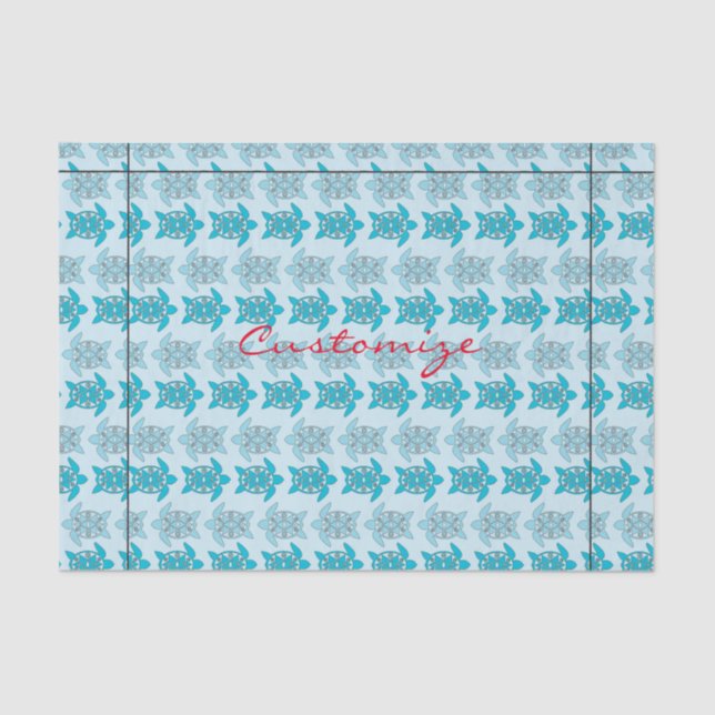 Blue Turtles Swimming Thunder_Cove Tissue Paper (Front)